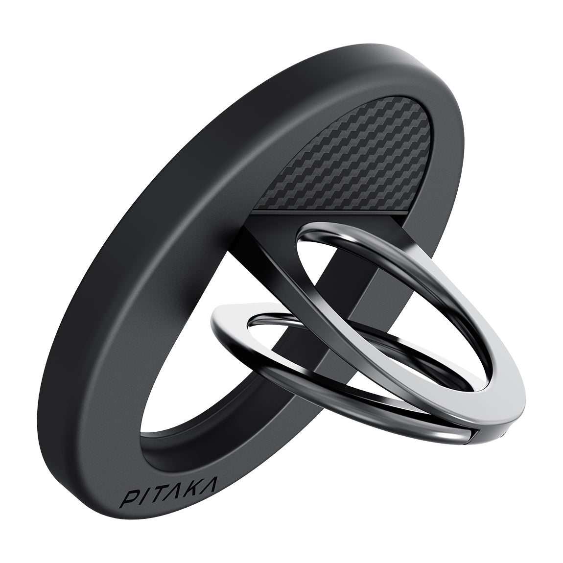 Pitaka 600D Aramid Fiber Classic Serisi Black-Grey Twill MagEZ Grip 3 Magnetik Ring Stand Telefon Tutucu Pitaka 600D Aramid Fiber Classic Serisi Black-Grey Twill MagEZ Grip 3 Magnetik Ring Stand Telefon Tutucu